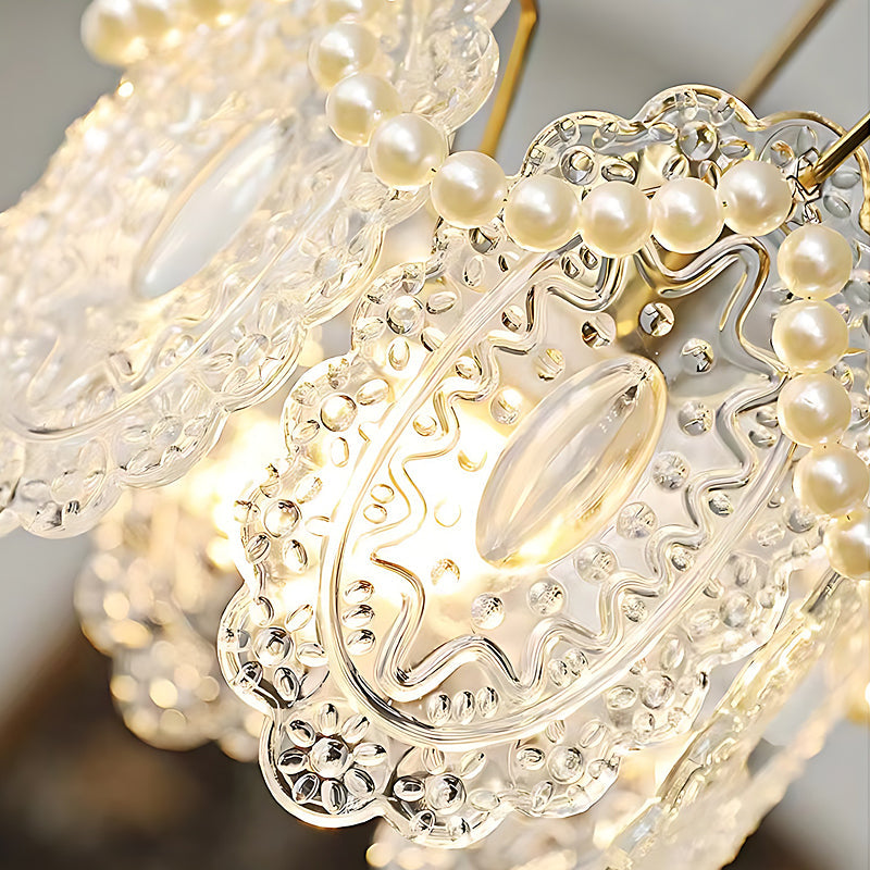 Modern White Glass Pendant Light Fixture for Stylish Living Room Decor