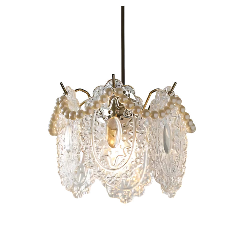 Modern White Glass Pendant Light Fixture for Stylish Living Room Decor