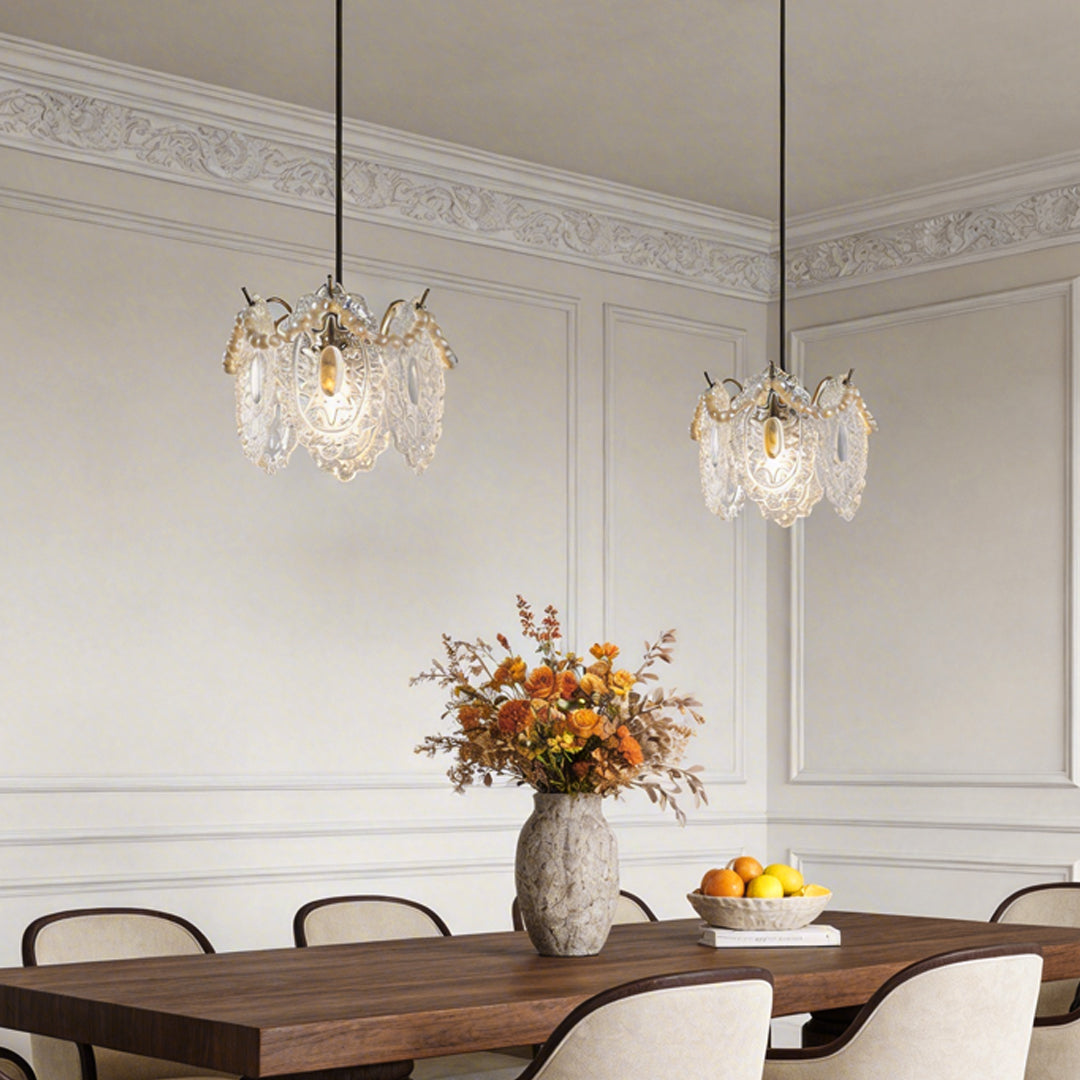 Modern White Glass Pendant Light Fixture for Stylish Living Room Decor