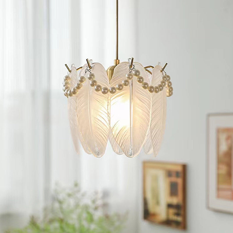 Modern White Glass Pendant Light Fixture for Stylish Living Room Decor