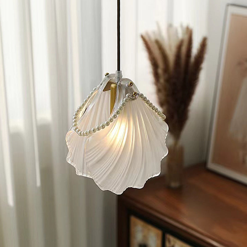 Modern White Glass Pendant Light Fixture for Contemporary Dining Room