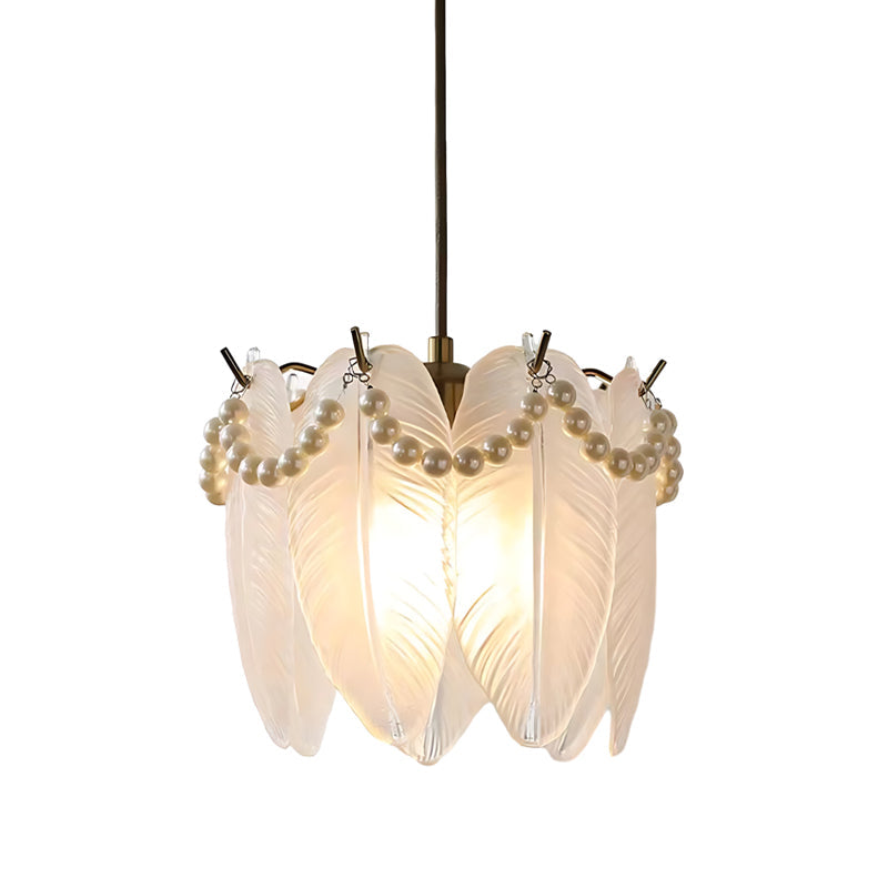 Modern White Glass Pendant Light Fixture for Stylish Living Room Decor
