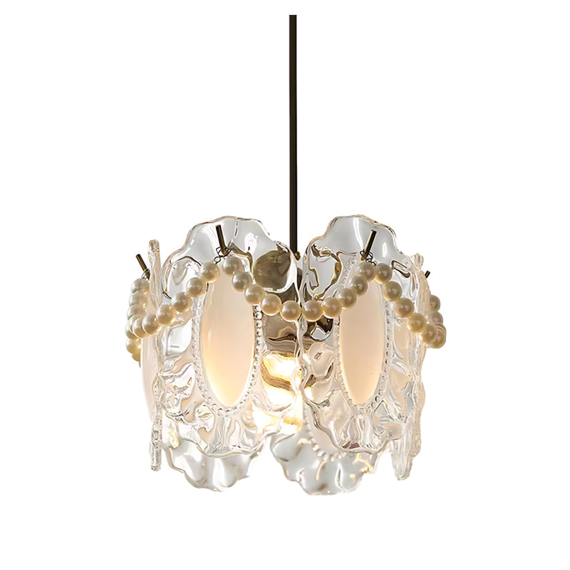 Modern White Glass Pendant Light Fixture for Stylish Living Room Decor
