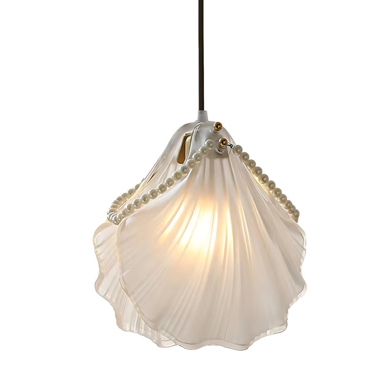 Modern White Glass Pendant Light Fixture for Contemporary Dining Room