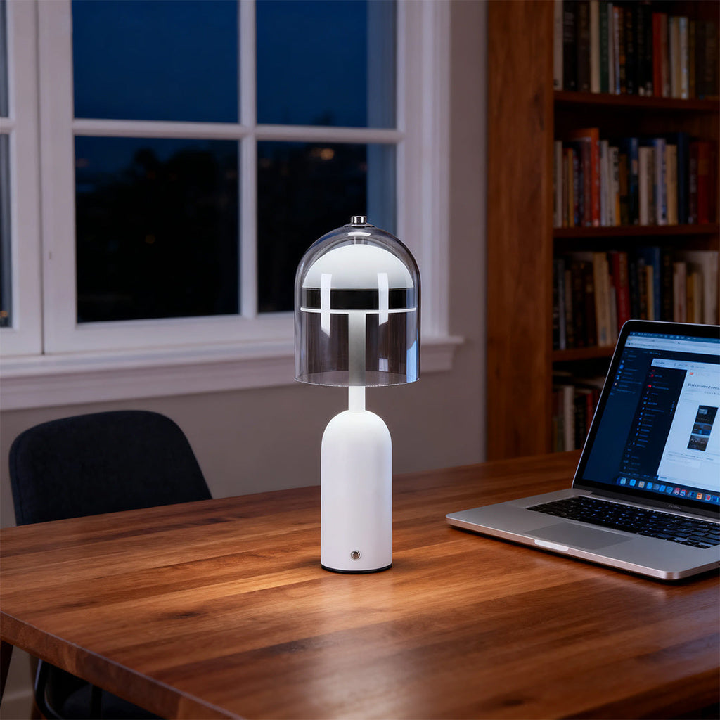 Italian Minimalist Clear Glass Table Lamp for Elegant Living Room Decor