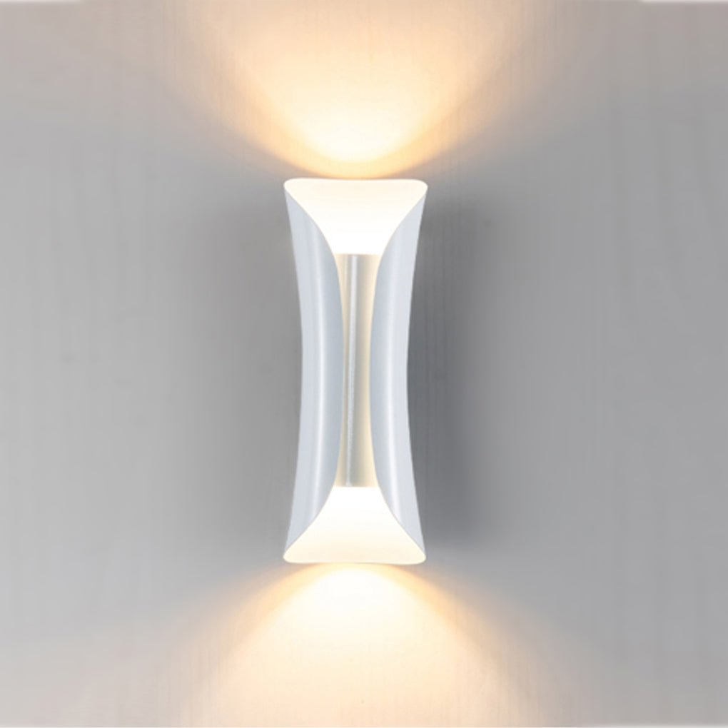Nordic Minimalist White LED Up Down Wall Sconce for Living Room Decor