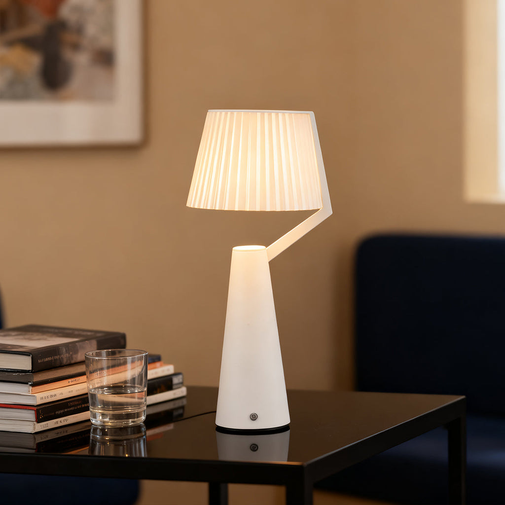 Minimalist Scandinavian Wood Table Lamp for Nightstand or Living Room