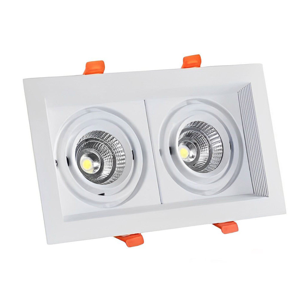 Modern Adjustable Rectangular Recessed Spotlight Fixture for Ceiling Lighting