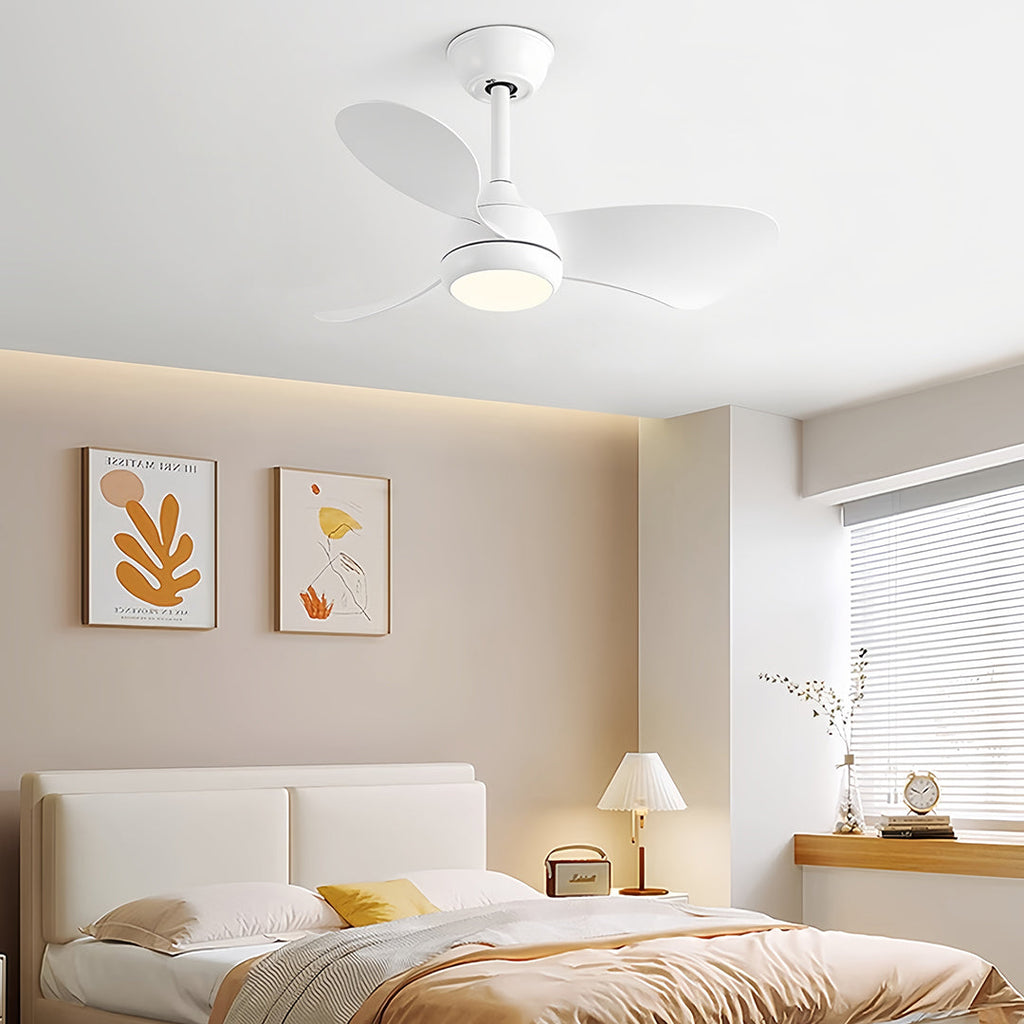 Vintage Black Metal Ceiling Fan with Light, Ideal for Living Room