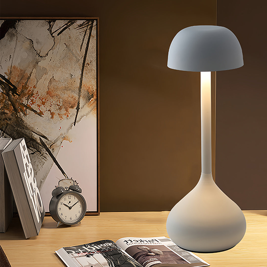 Rustic Bronze Gourd-Shaped Rechargeable Metal Table Lamp for Cozy Spaces
