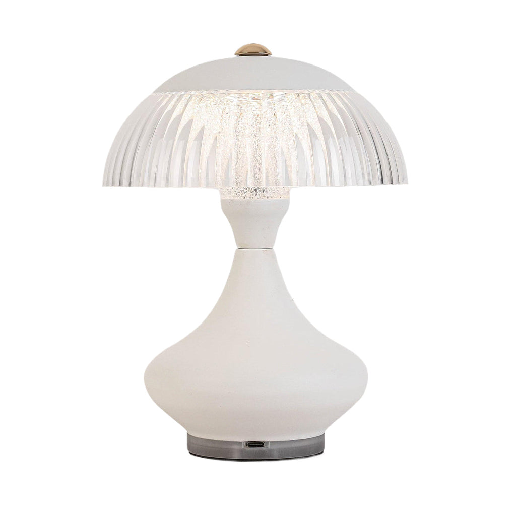 Minimalist White Table Lamp with Creative Charging Design for Office Bedroom