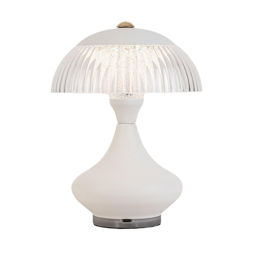 Minimalist White Table Lamp with Creative Charging Design for Office Bedroom