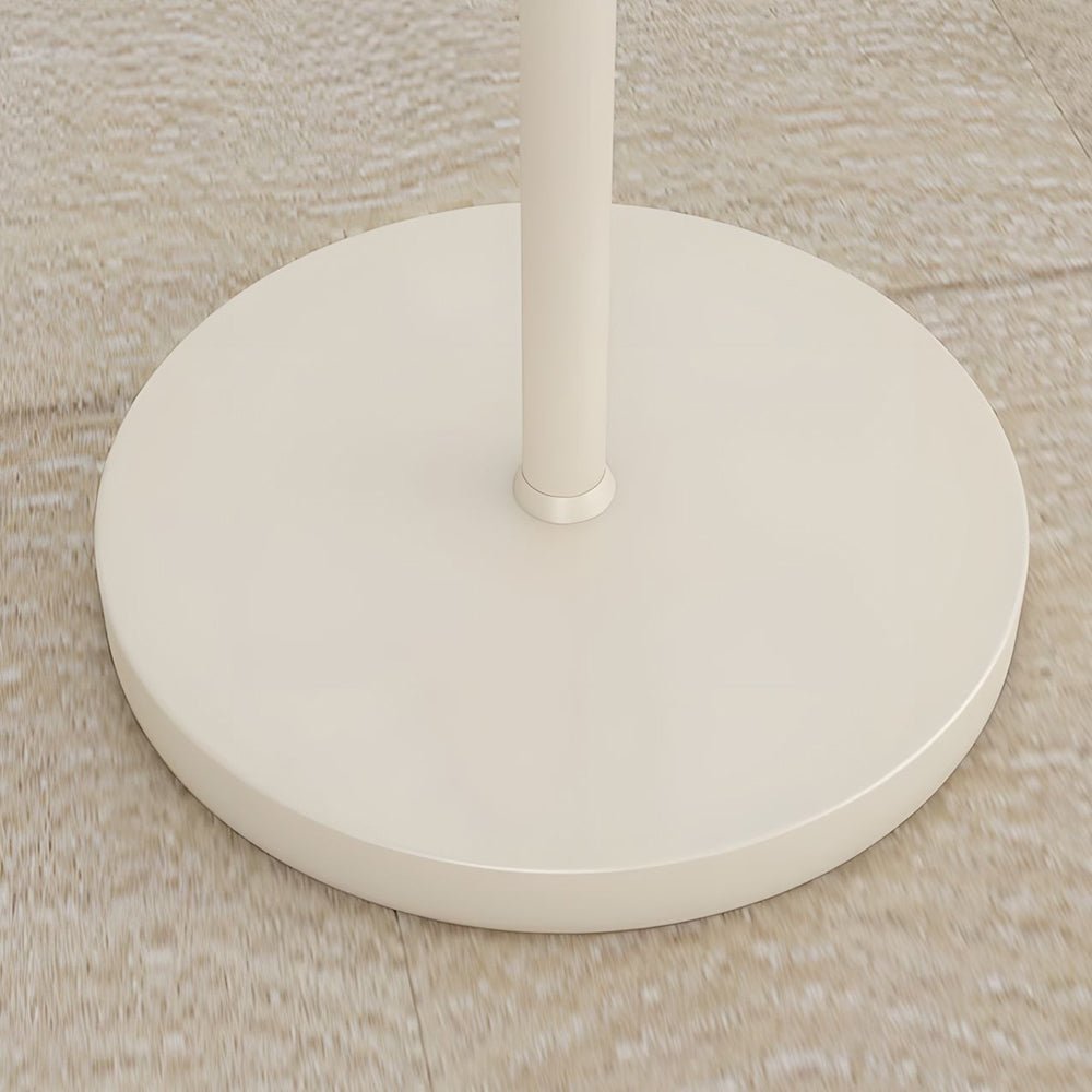 Stylish White Chrome Arc Floor Lamp with Dome Shade for Living Room