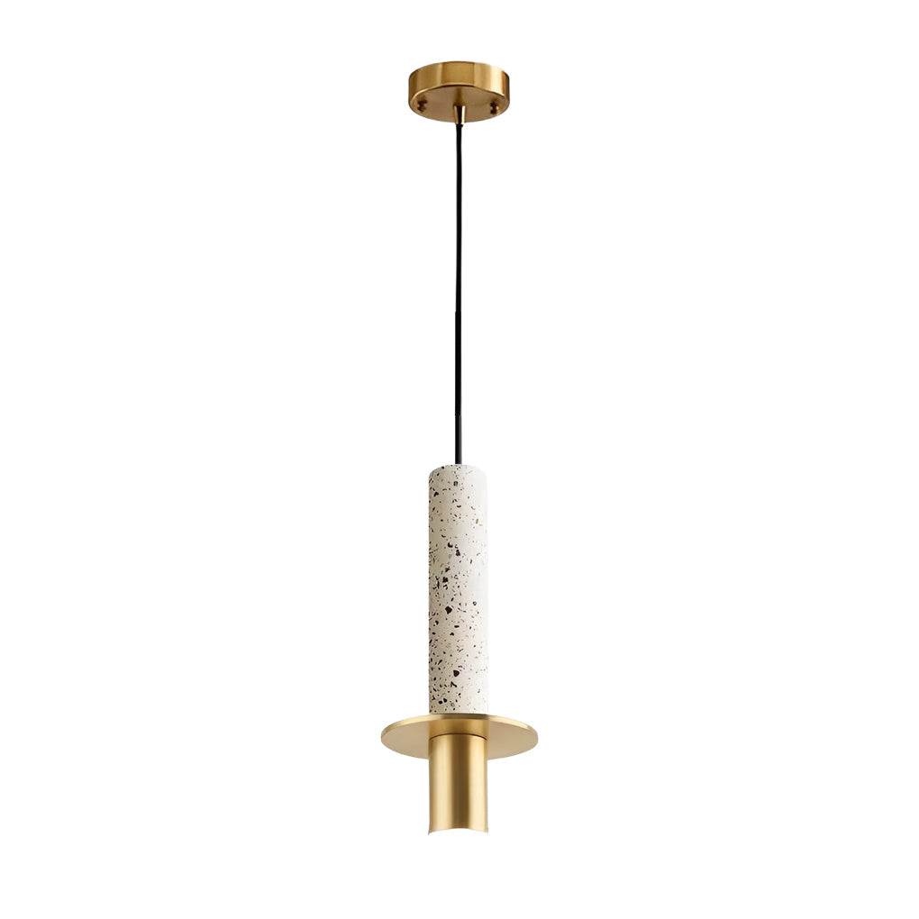 Terrazzo LED Chandelier Spotlight in Elongated Cylindrical Design for Modern Spaces