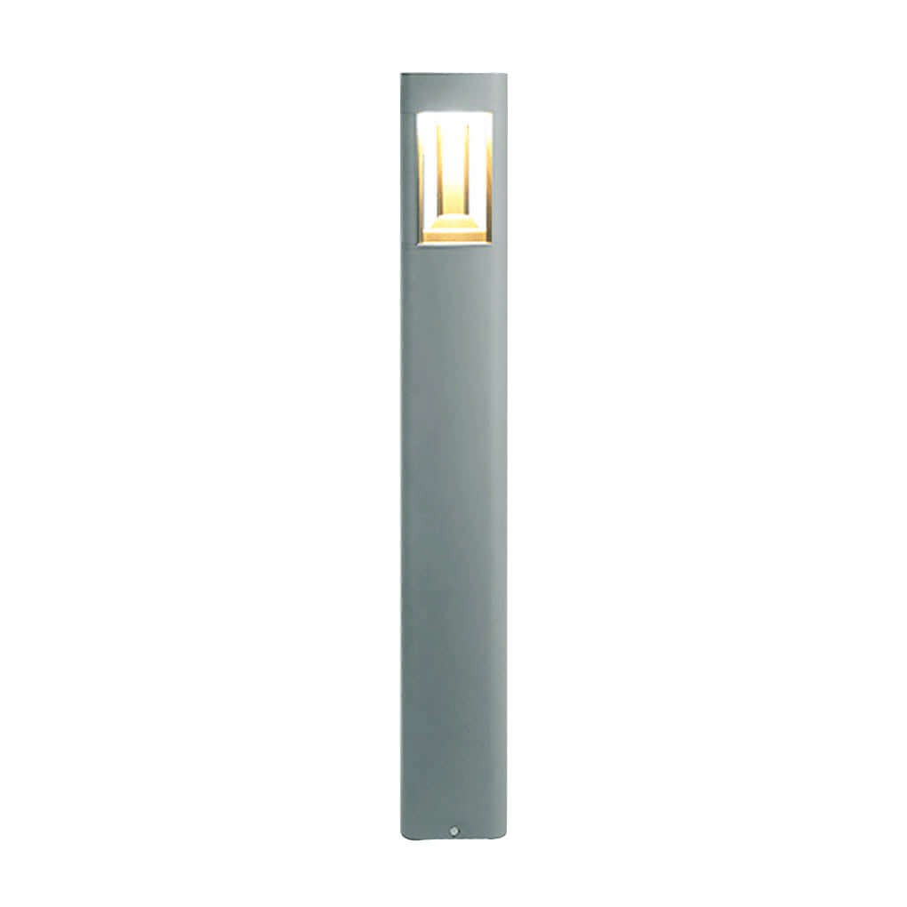 Modern Three-Sided Hollow LED Bollard Light for Outdoor Pathway Illumination