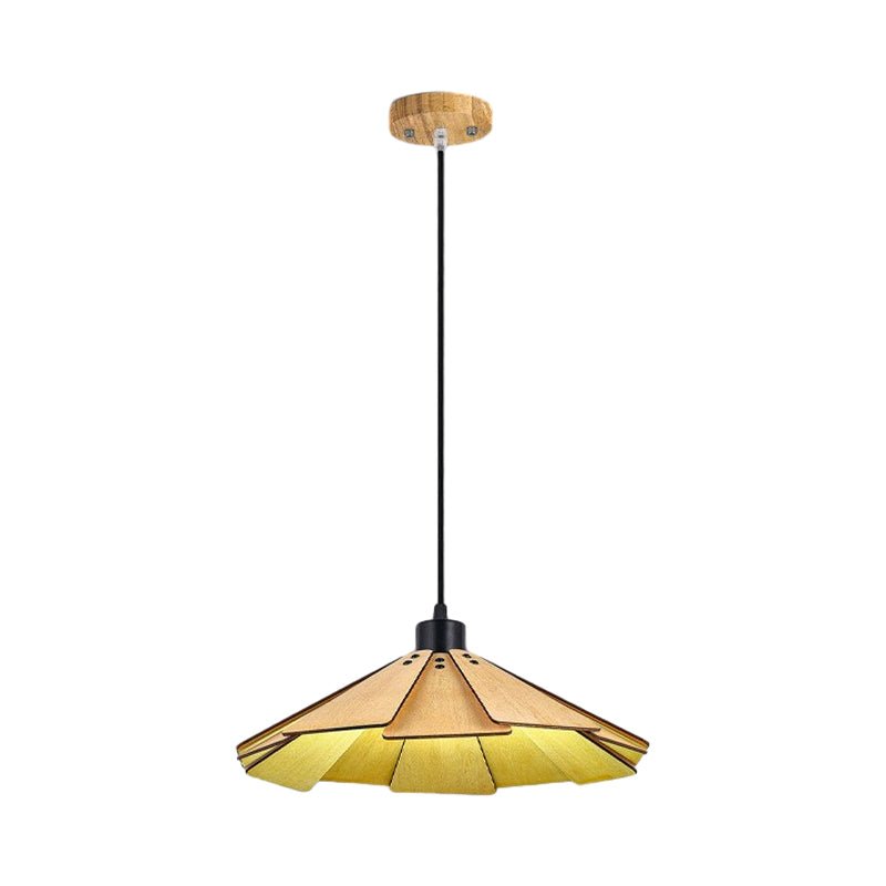 Rustic Wood Wabi-Sabi Nordic Chandelier Light Fixture for Dining Room