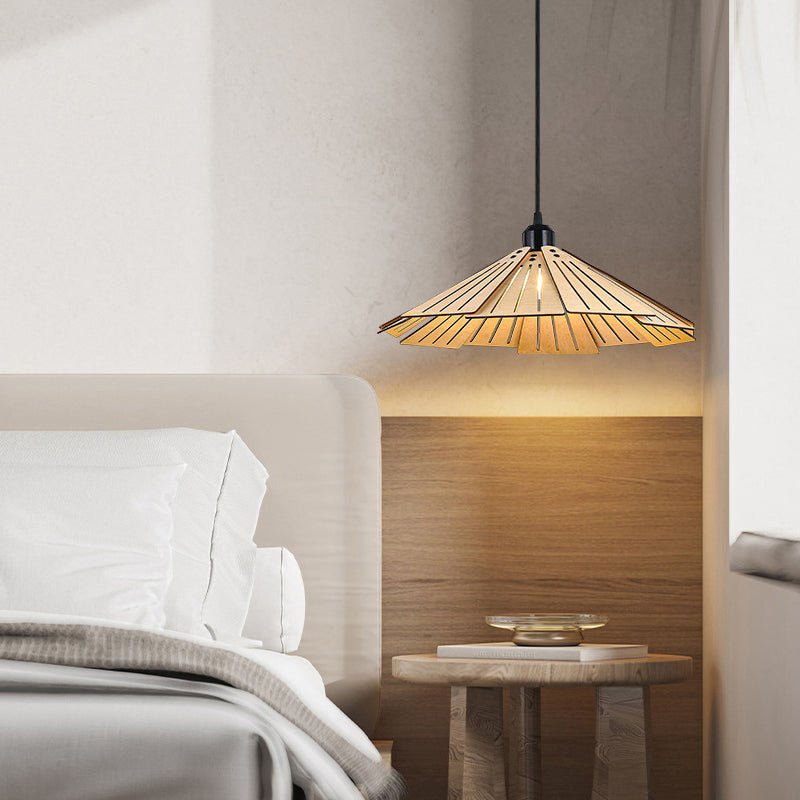 Rustic Wood Wabi-Sabi Nordic Chandelier Light Fixture for Dining Room