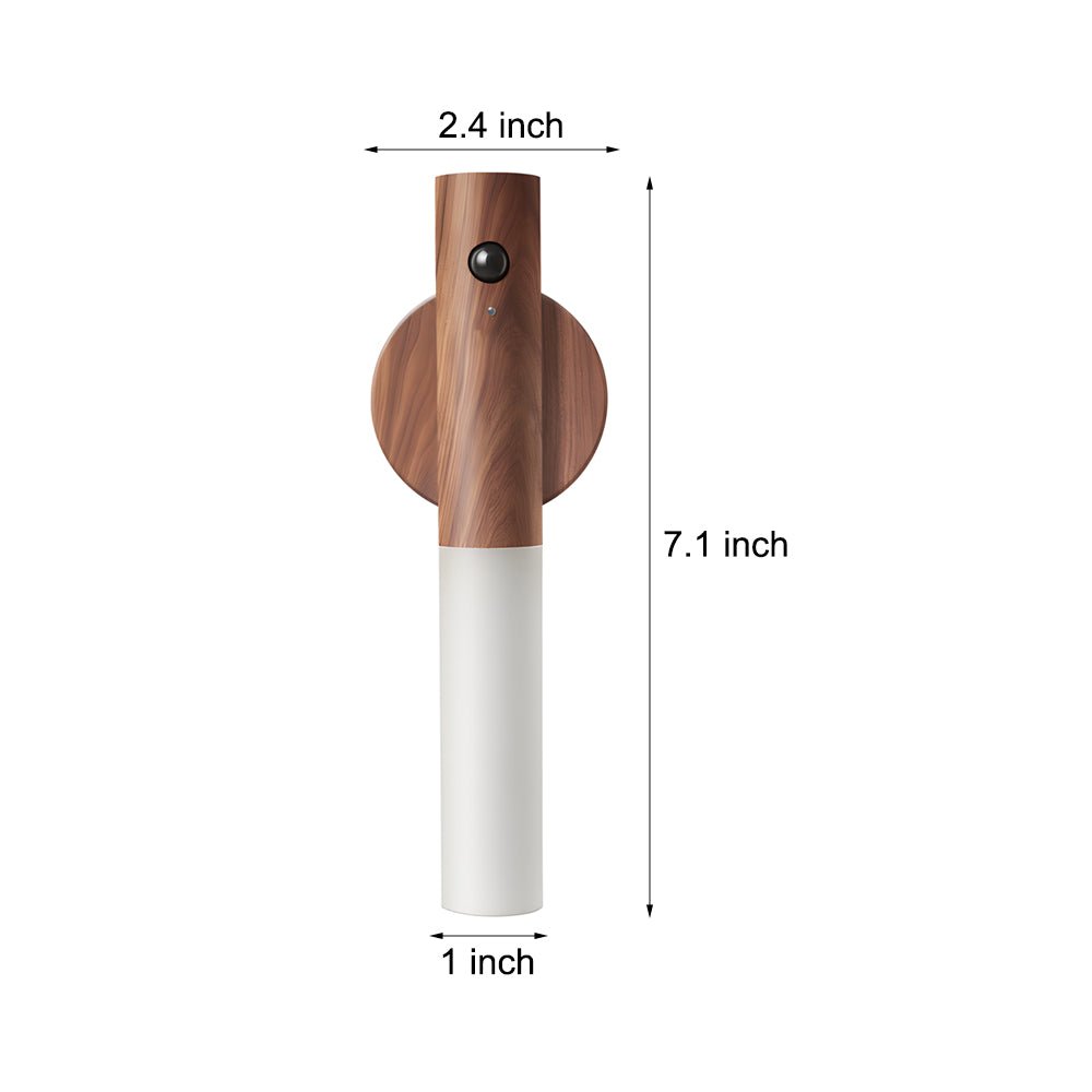 USB Rechargeable Wooden Stick Motion Sensor Night Light for Bedroom