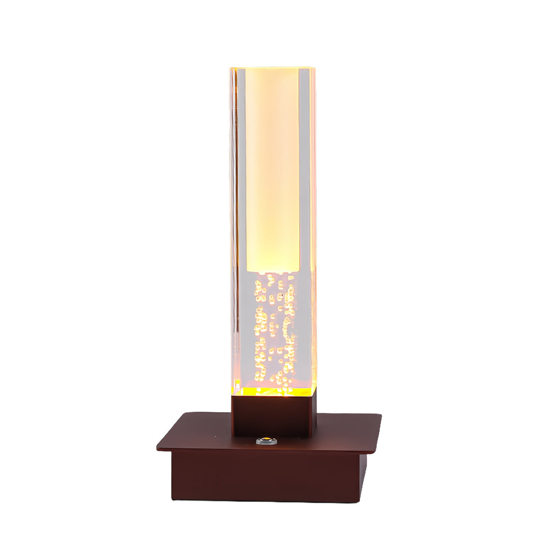 Cordless Modern Square Bubble LED Table Lamp for Bedroom Nightstand