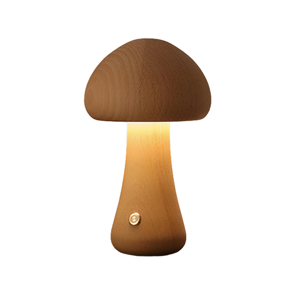 Elegant White Mushroom LED Table Lamp for Bedroom or Living Room Decor