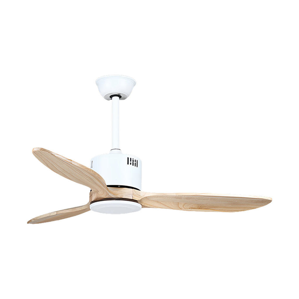 Rustic Wood Flush Mount Ceiling Fan with Light - Modern DC Motor Fandelier