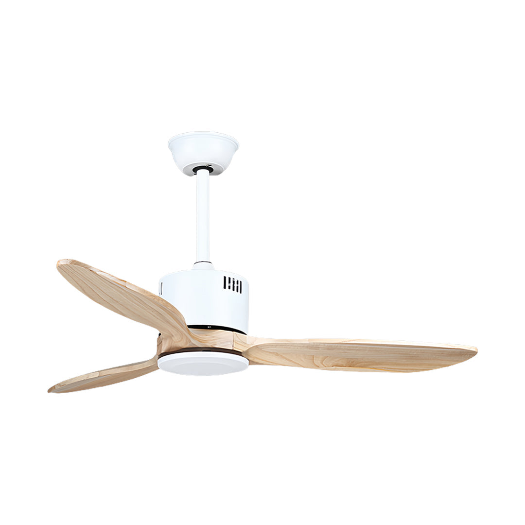 Rustic Wood Flush Mount Ceiling Fan with Light - Modern DC Motor Fandelier