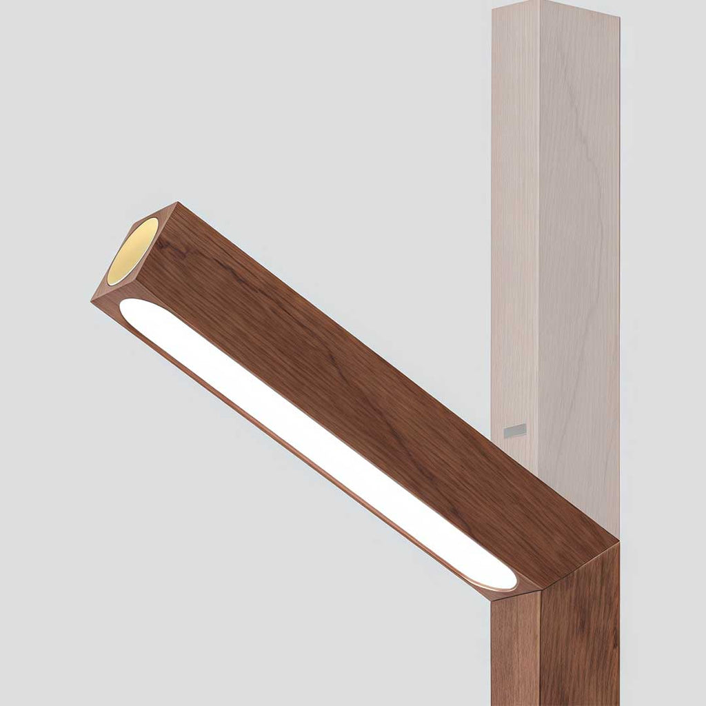 Scandinavian Dual Magnetic Wooden LED Touch-Control Desk Lamp for Home Office