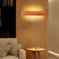 Rectangular Waterproof LED Wooden Wall Lamp in Nordic Style for Home