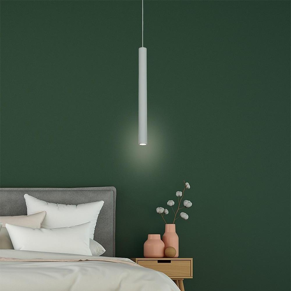 Sleek Black LED Pendant Light with Downlight for Kitchen or Dining Room