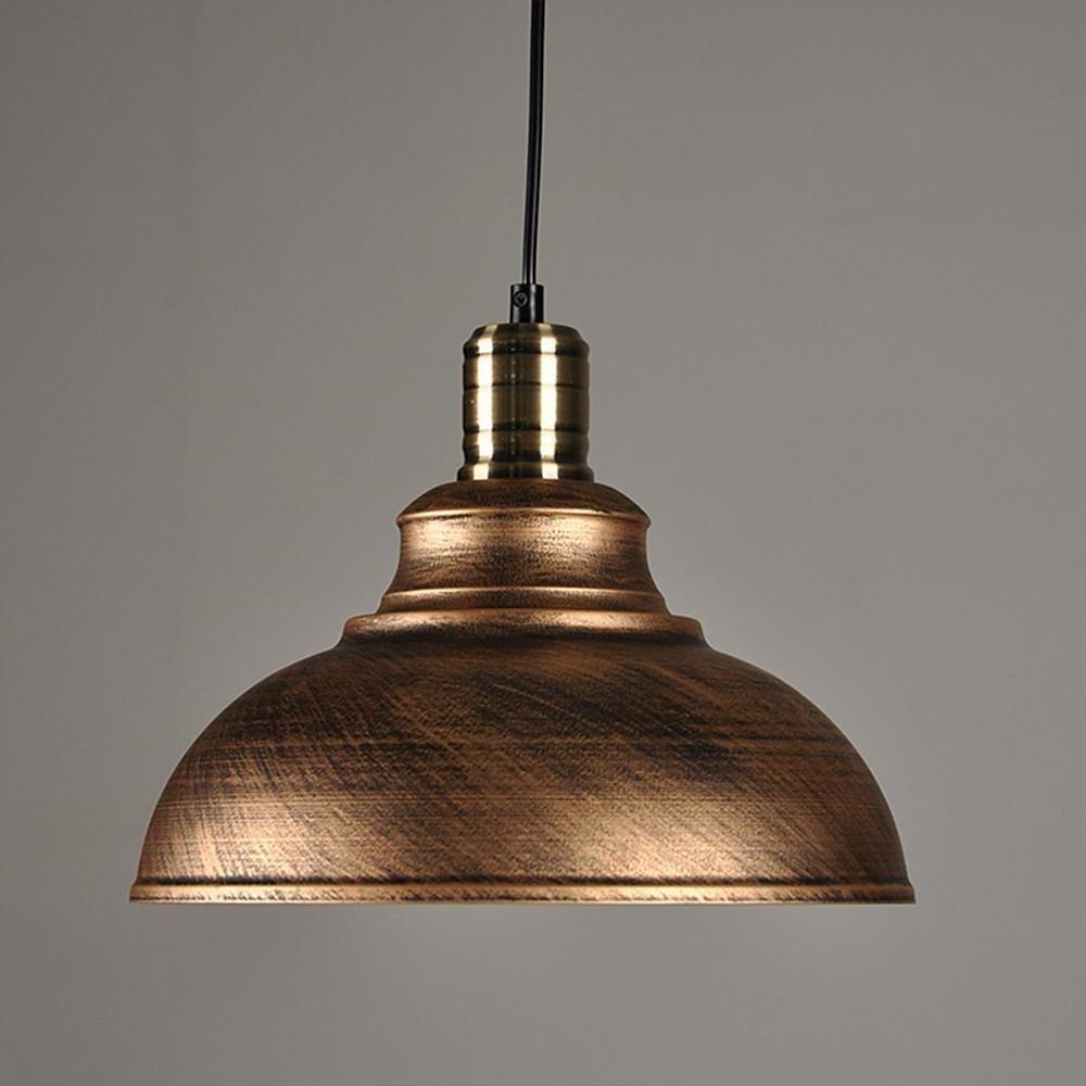 Rustic Industrial Black Metal LED Globe Pendant Light for Home Office
