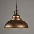 Rustic Industrial Black Metal LED Globe Pendant Light for Home Office