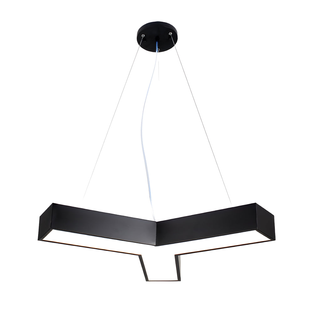 Modern Y-Shaped Geometric LED Ceiling Light Fixture for Industrial Décor