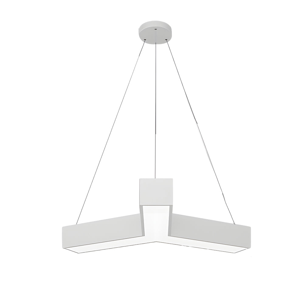 Modern Y-Shaped Geometric LED Ceiling Light Fixture for Industrial Décor