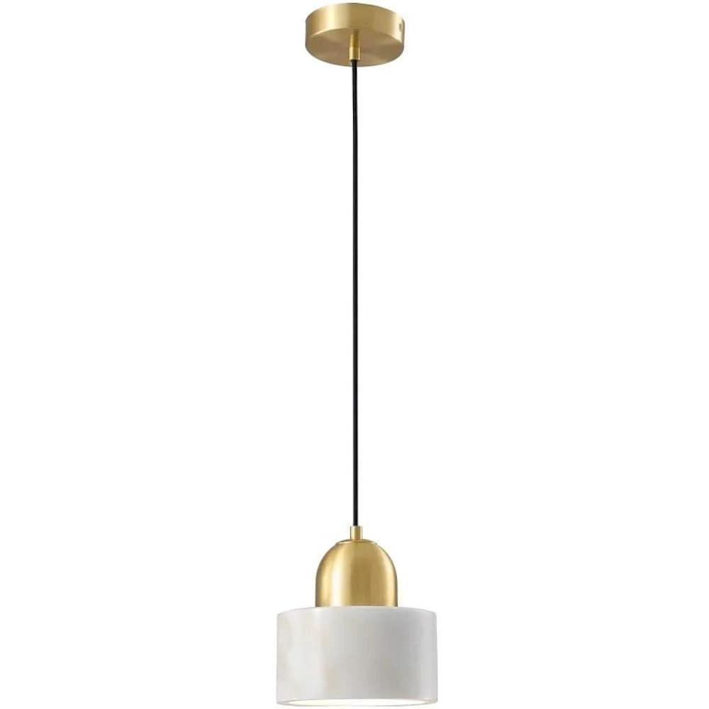 Contemporary Metal and Marble Mini Pendant Light for Kitchen and Dining