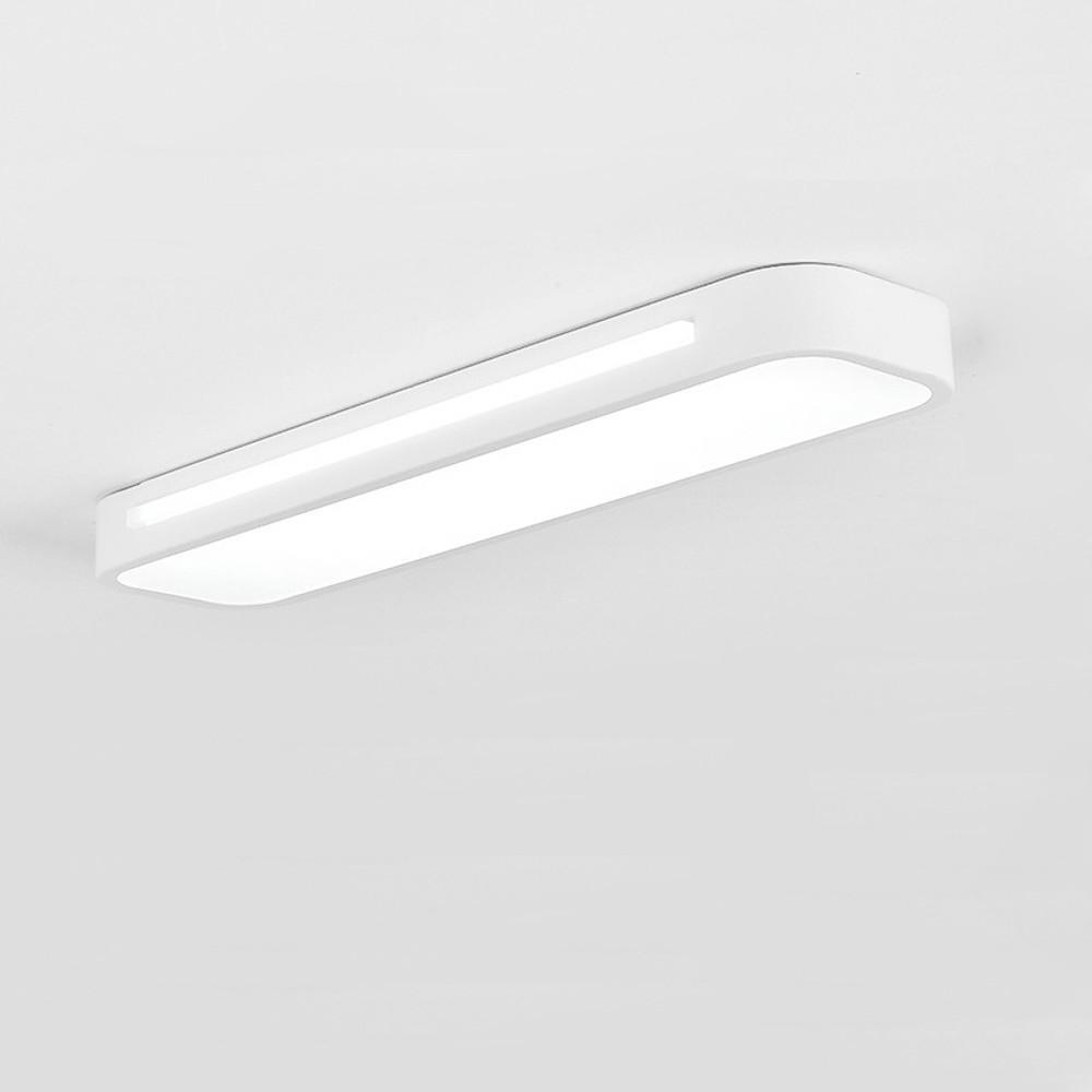 Minimalist White LED Flush Mount Oval Ceiling Light for Modern Spaces