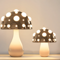 Elegant Zitake Mushroom LED Table Lamp in White for Living Room Decor